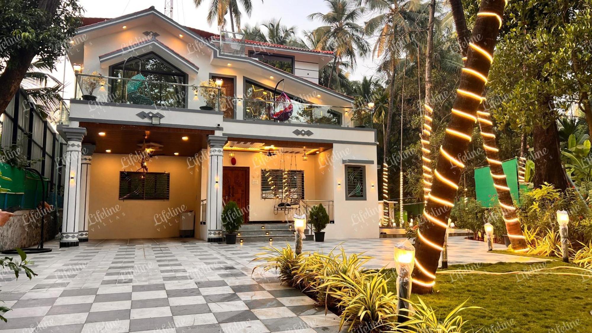 Seas The Day Luxurious 5Bhk Villa 2Min From Awas Beach With Huge Private Pool Alibag Exterior photo